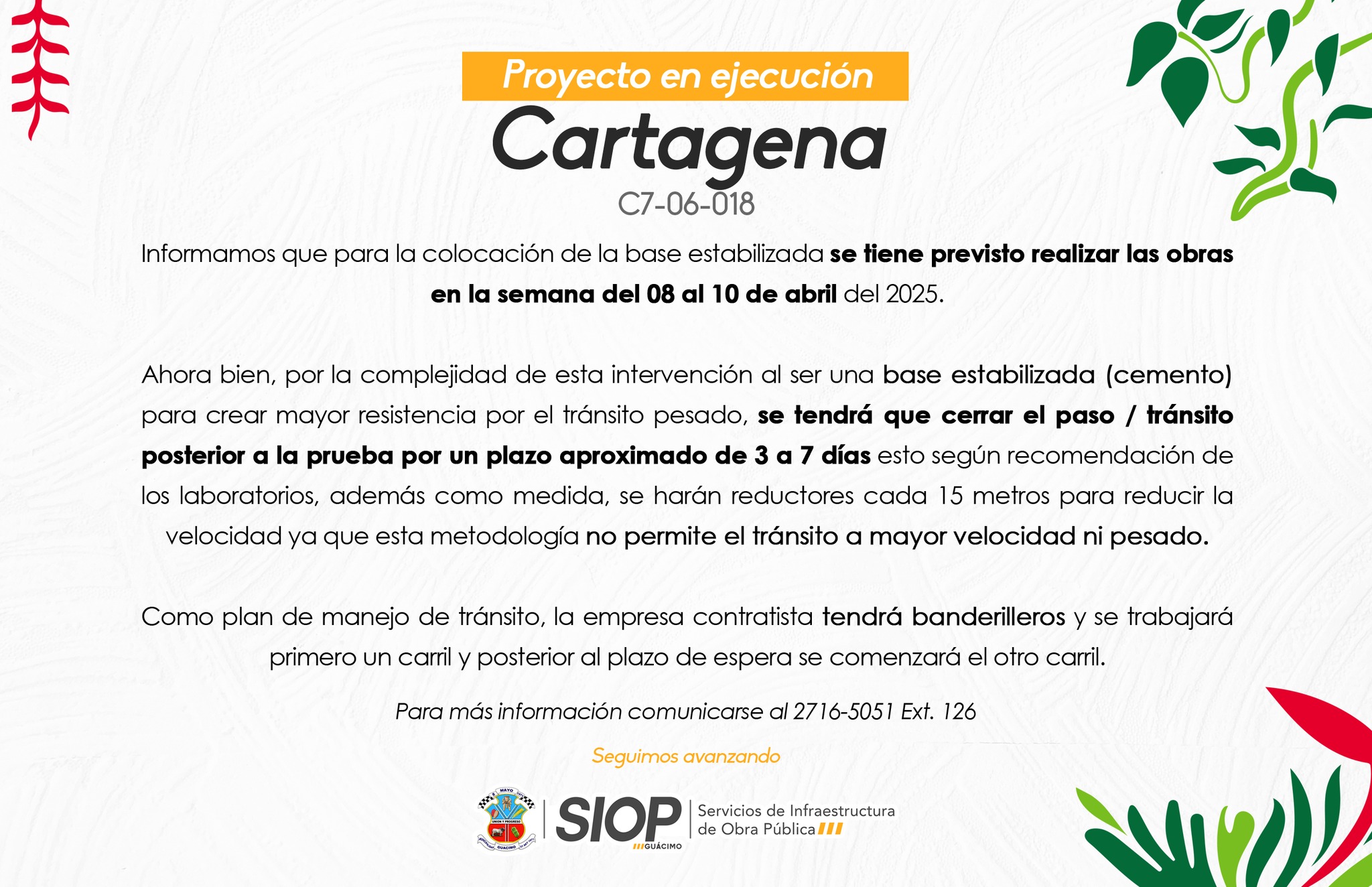 ✅Atención vecinos de Cartagena